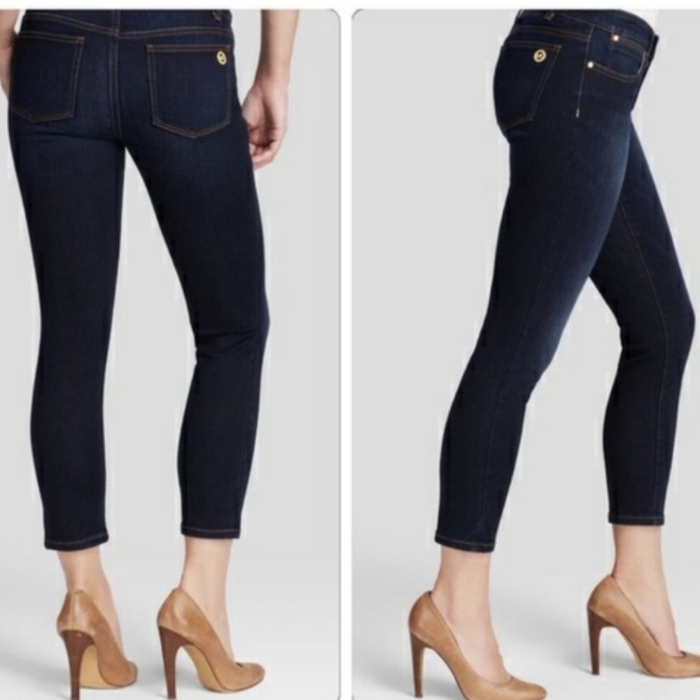 Micheal Kors Women's Skinny Capri Cropped Dark Wash Denim Jeans Size 10